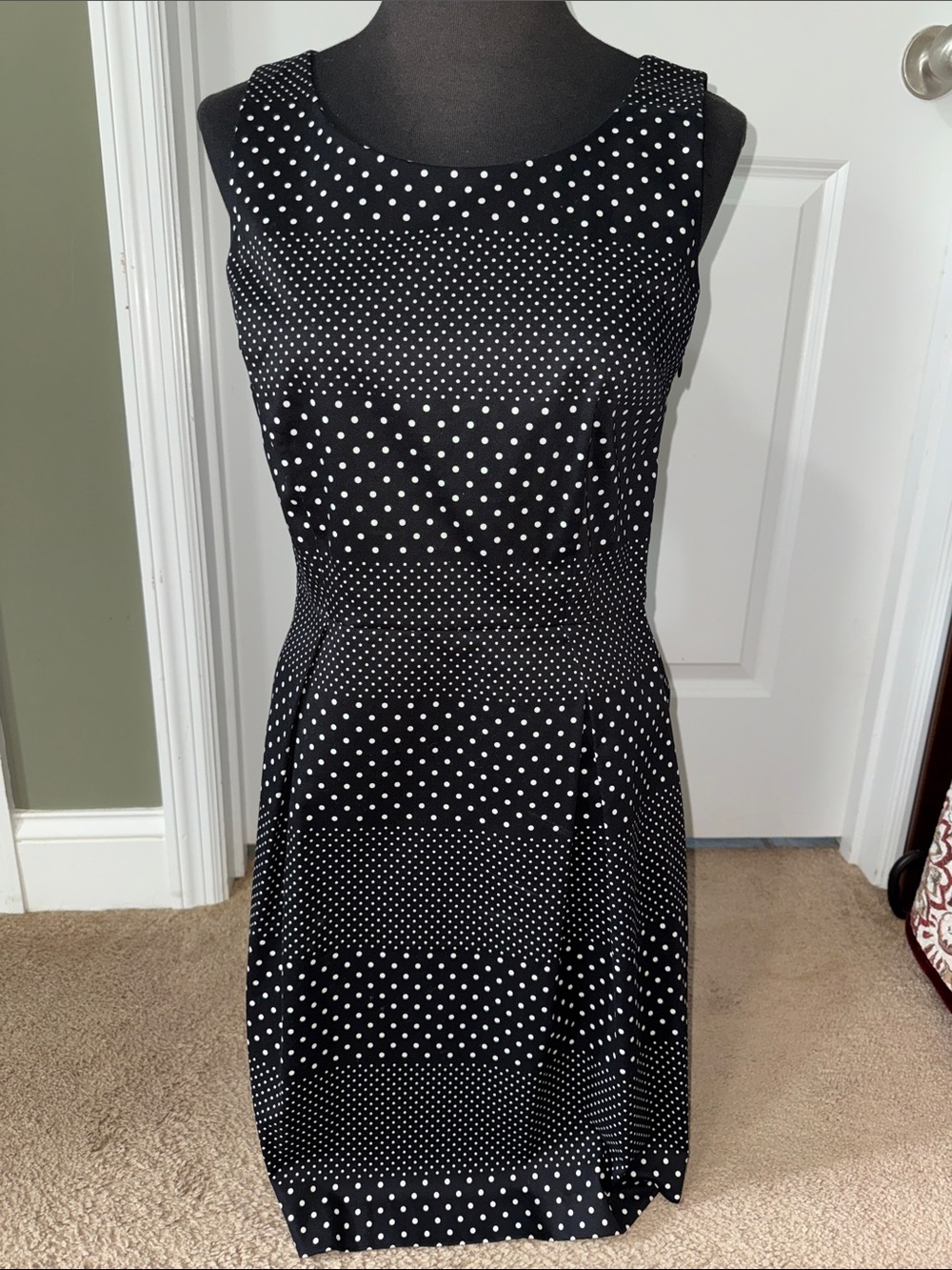Tommy Hilfiger Black & White Polka Dot Midi Dress